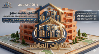 شقق تمليك في كمبوند فونتانا في العاشر من رمضان للبيع