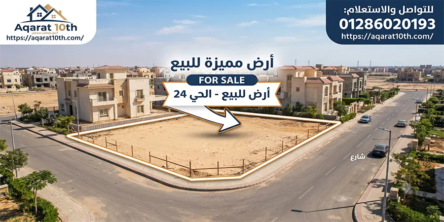 اسعار أراضي للبيع في الحي 24 بالعاشر من رمضان
