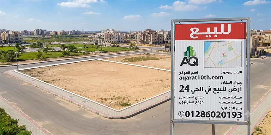 مميزات أراضي للبيع في الحي 24 بالعاشر من رمضان
